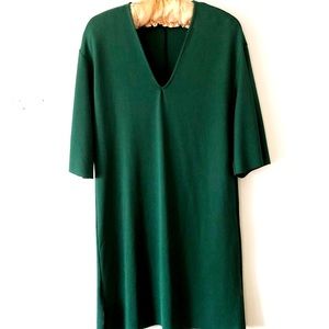 Zara F/W 17-18 Midi Emerald Green Shift Dress